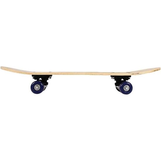TSRLXYZ Longboard 79 Cm 31 Pouces Débutant – Érable Double Kick, Roues PU, Charge Max 150 Kg Marron