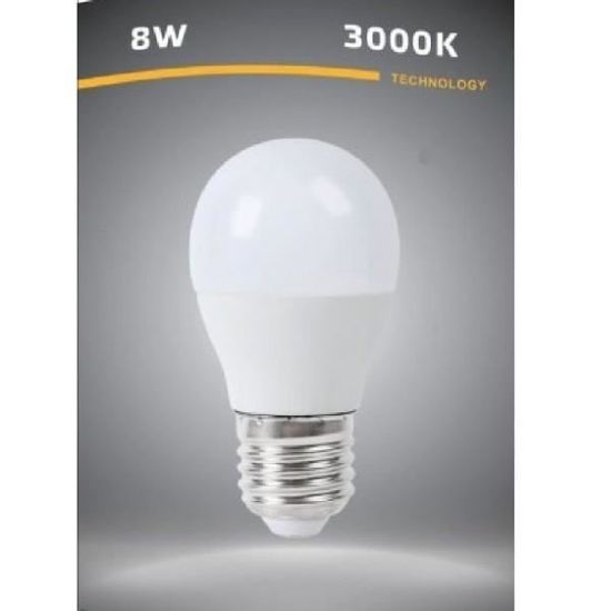 Lampadina LED 8W E14 G45: Luce Bianca, Calda O Naturale - Sfera A Risparmio Energetico, 720 Lumen - 6