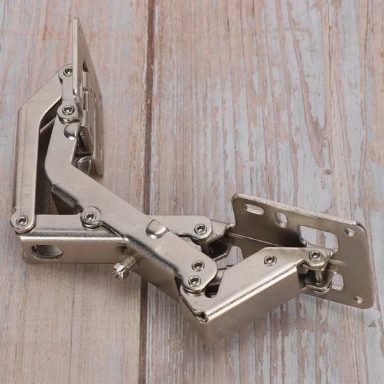 AERZETIX: 4 Charnières Invisibles Pour Porte Pliante De Meuble D'angle - Ouverture De Montage 35