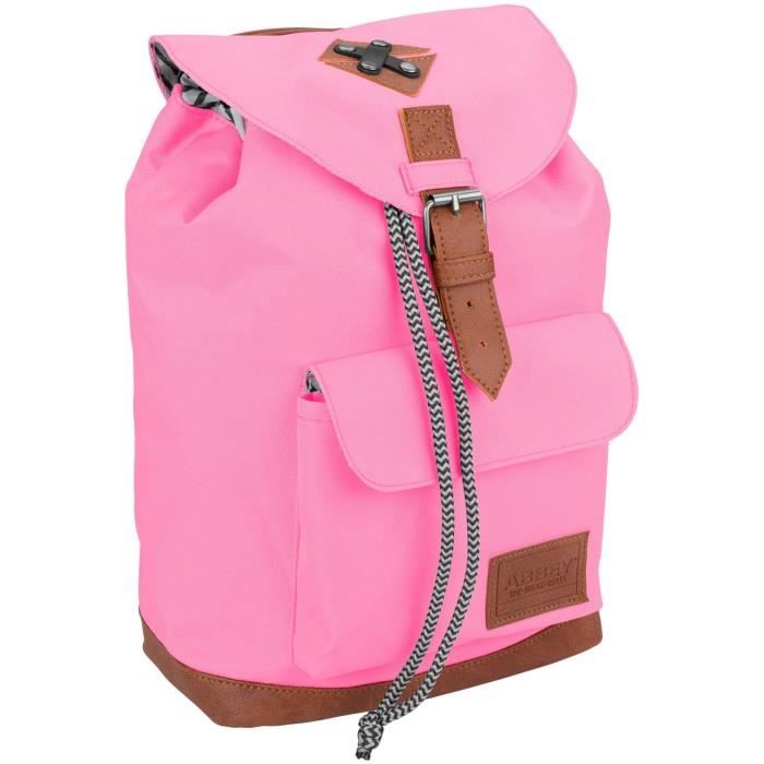 ABBEY Sac à dos du quotidien - Polyester 300T - Une poignée sur le dessus - Dim : 20 x 13 x 29 cm - Rose