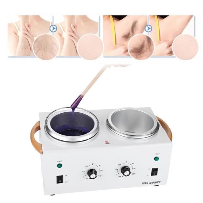 Cire Réchauffeur Salon Spa Double Pot Dépilatoire Épilation À La Chaleur Machine 220 V - Aizhiyuan FR