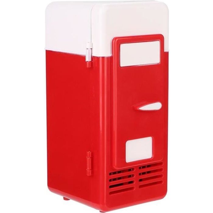 Mini réfrigérateur de bureau voiture chauffage et refroidissement portable à double usage (Rouge)-LAV