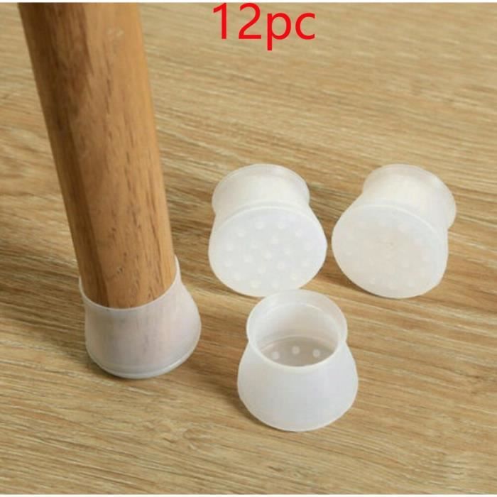 12PCTable Chaise Jambe Silicone Cap Pad Meubles Table Pieds Couverture Sol Protecteur tt321