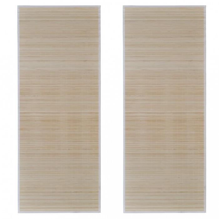 Petits tapis Tapis rectangulaires Bambou naturel 2 pcs 120x180 cm