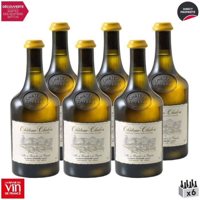 Château-Chalon Vin jaune Blanc 2013 - Lot de 6x62cl - Domaine Jean-Luc Mouillard - Vin AOC Blanc du Jura - 92-100 La Revue du Vin de