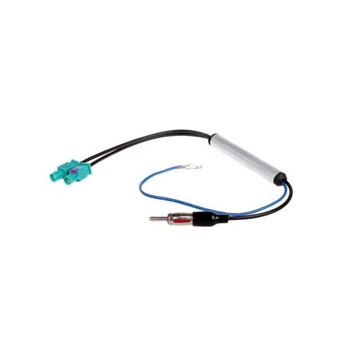 AUDI A3 A4 A6 TT Aerial Adaptor Amplified Fakra DOUBLE ISO Cable NEW VW SEAT
