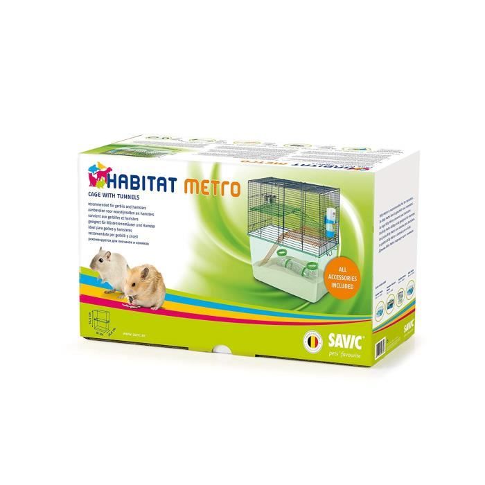 VADIGRAN Savic Cage Hamster Habitat 52 X 26 X 52 cm