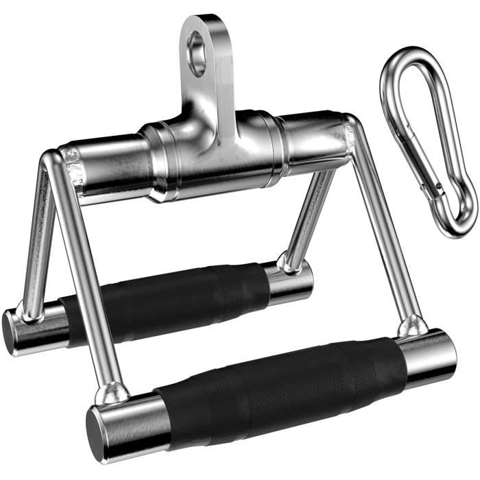 Poignée de Tirage Musculation Solide, Triangle de Tirage Parallèle Double D Poignées Durable, Poignée en V Musculation Robuste pour