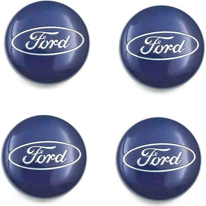 4pcs x Logo 54mm Bleu Ford Centre De Roue Cache Moyeu Jantes Emblème Pour Focus Fiesta Mondeo Escort Ecosport Kuga