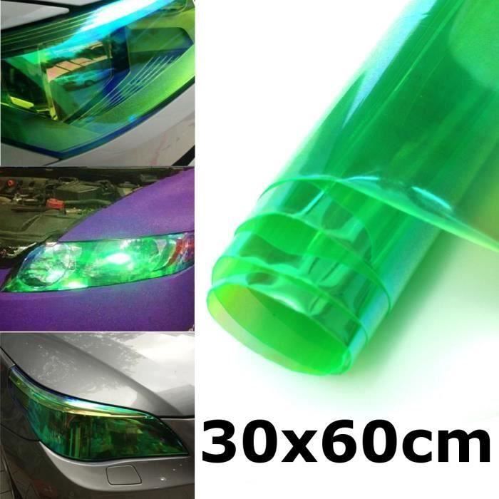 2pcs 30x60cm Film Protection Feux Teinté Vinyle Autocollant Car Auto VERT