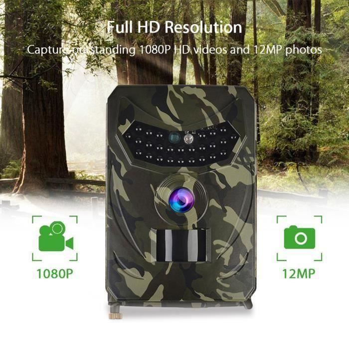 Chasse Caméra étanche Pièges à photos 1080p 12MP HD Appareil photo numérique IP56 recul Caméra 940nm