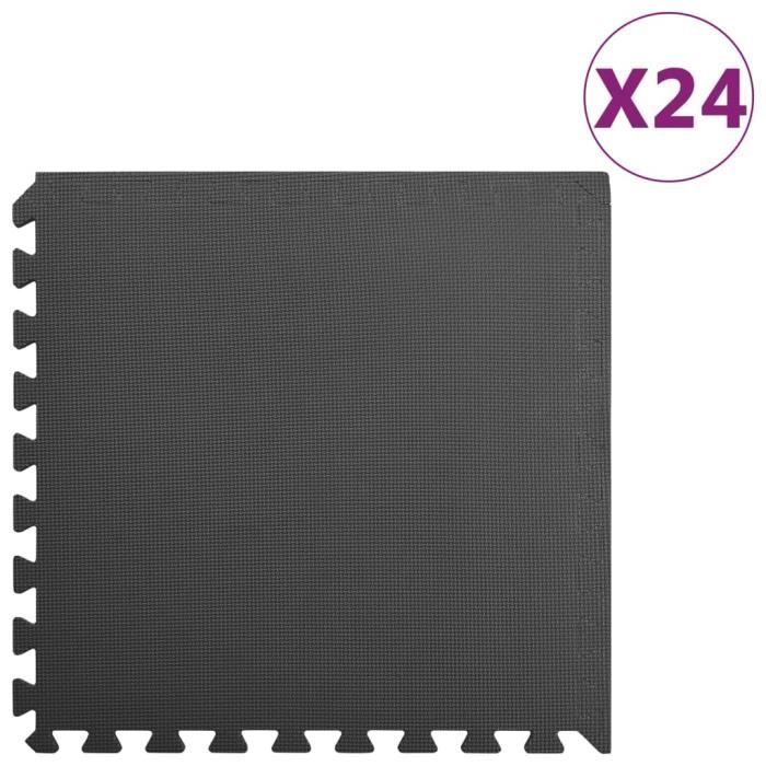 Lot de 24 Tapis de sol 8,64㎡ Mousse EVA Noir Super *184120