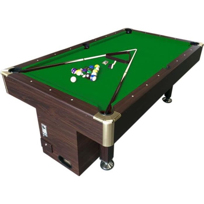 BILLARD AMERICAIN 8 ft table de pool Snooker avec une monnay