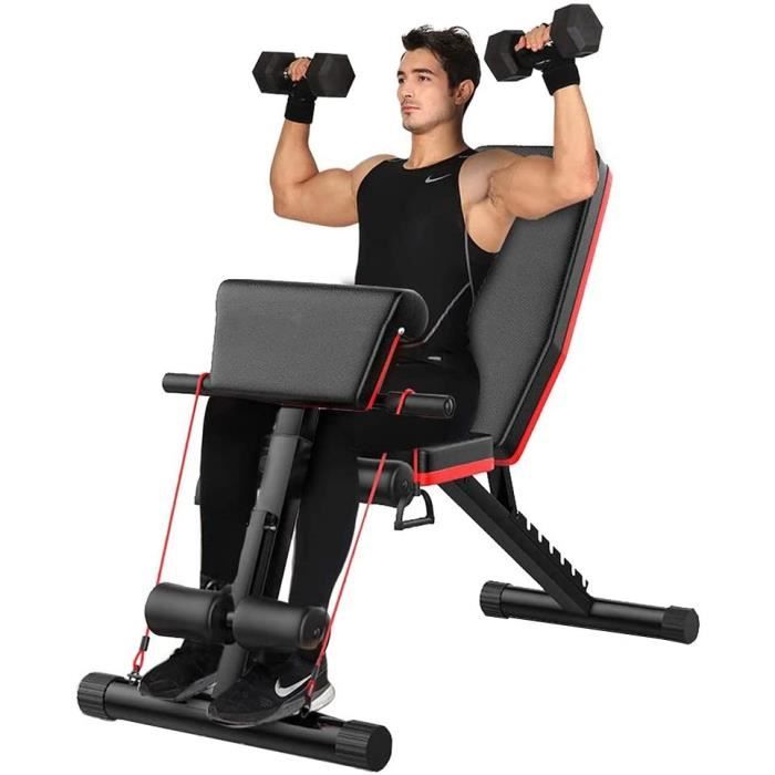 BANC DE MUSCULATION WZ Banc Musculation Pliable Multifonction pour Lentraicircnement Complet du Corps Capaciteacute Maximale 660454