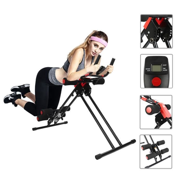 YIS Appareil à Abdominaux Acier Pliable - AB Crunch Trainer Professionnel - 10 Minute Shaper - Réglable 5 Directions - Charge 150KG