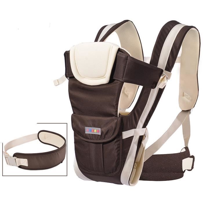 Porte bébé 0-48 mois mode Quatre saisons kaki Multifonction Sac de rangement pratique Confort et sécurité Économie du travail Porte