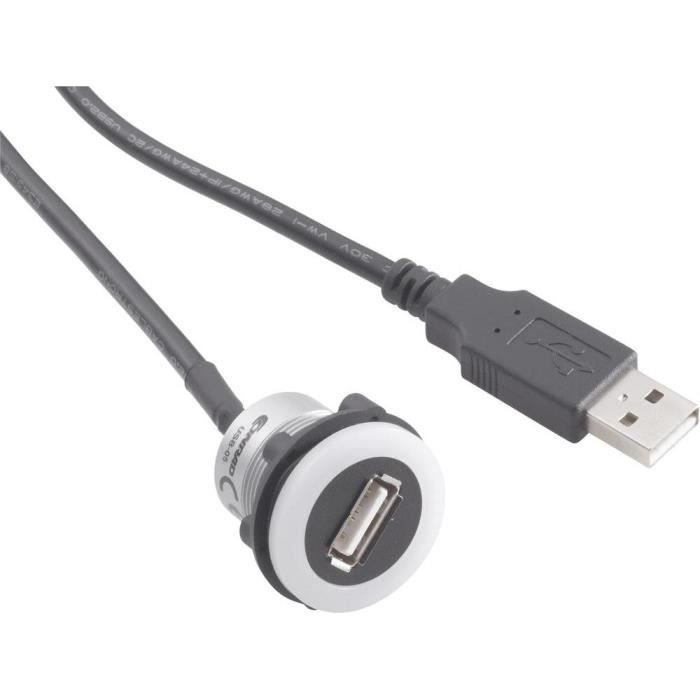 Embase adaptatrice USB 2.0 Conrad USB-05-BK 92007P19 embase femelle 1 pc(s)