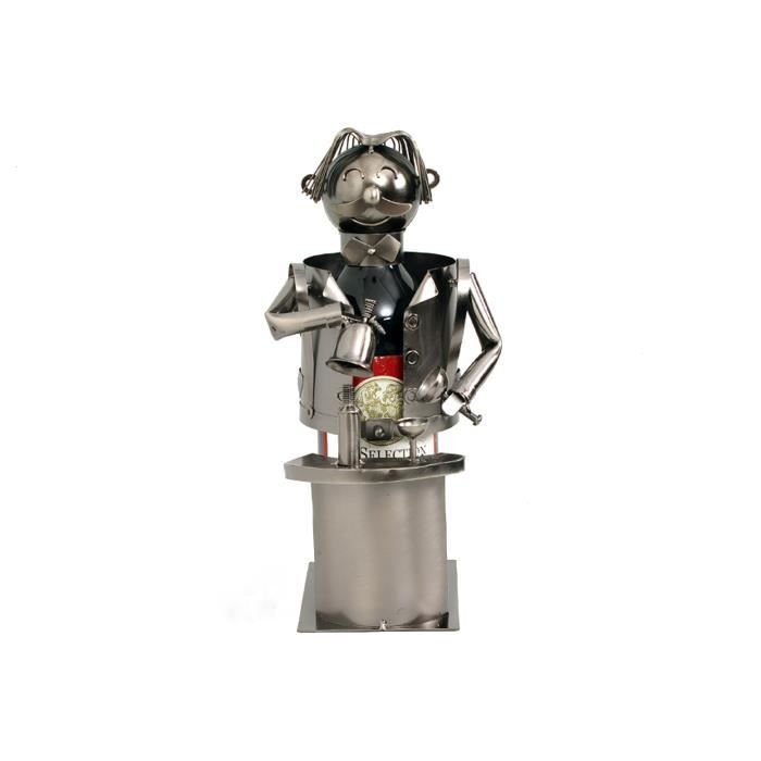 Porte bouteille design et original - Barman - Coloris GRIS