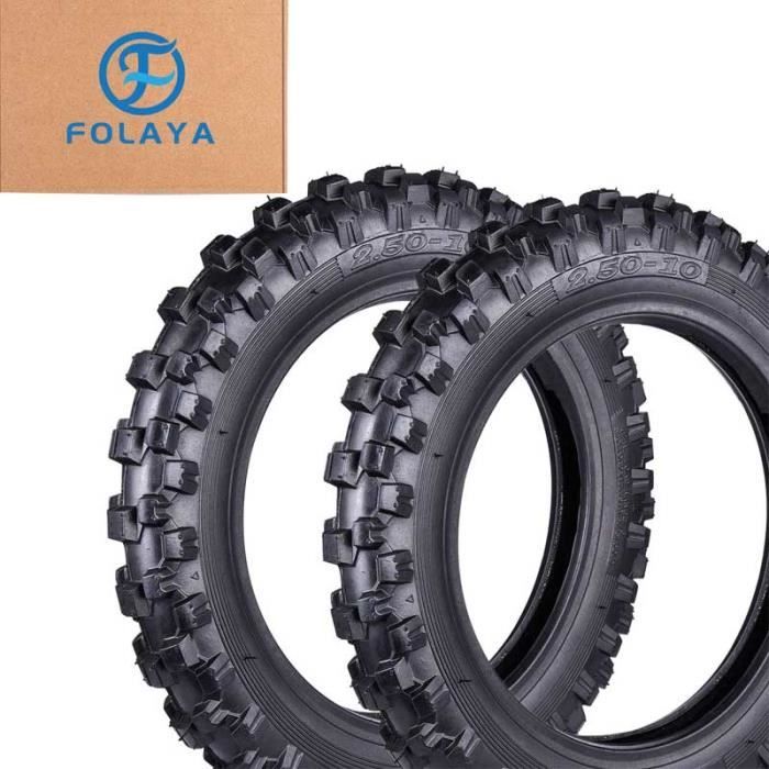 FOLAYA Pneu Dirtbike Motocross 2X Motocross 2.50-10 Terrain Doux/intermédiaire