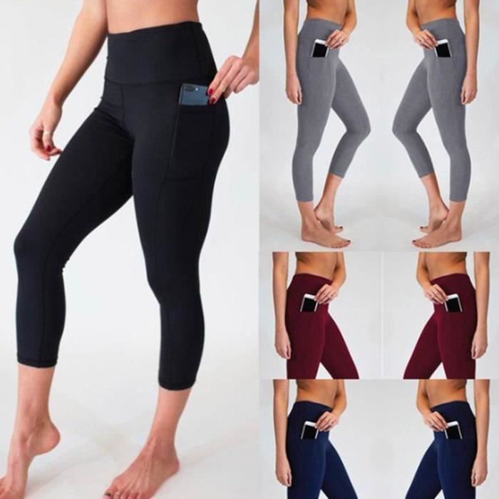 Yoga Sports Fitness Pantalon de COMPRESSION - LEGGING DE COMPRESSION - COLLANT DE COMPRESSION - CORSAIRE DE COMPRESSION