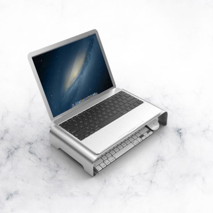 Alliage d'aluminium Monitor Riser Desktop Computer Screen Stand Support pour ordinateur portable SUPPORT ECRAN - FIXATION ECRAN