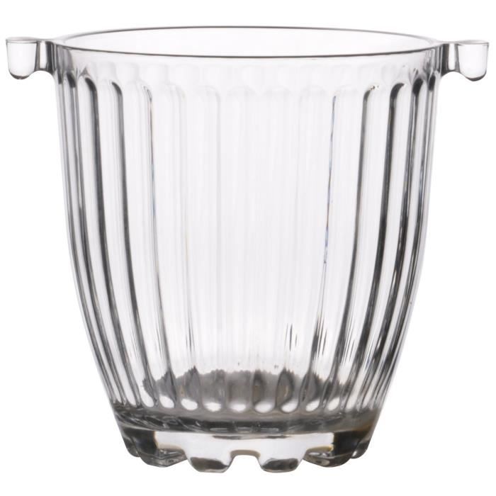 Seau A Glacons Avec Poignée En Cristal Luxe Blanc