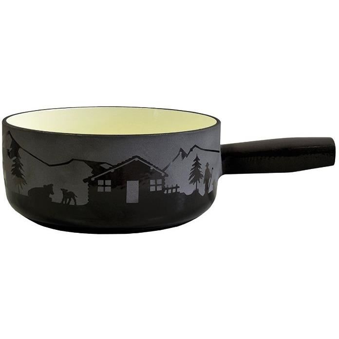 Caquelon fondue D : 24 cm Heidi - taupe
