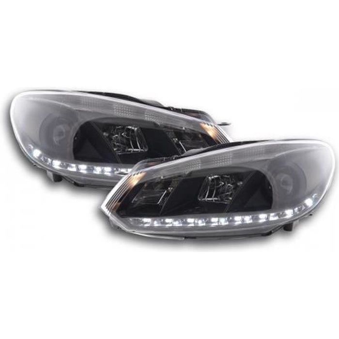 feux de jour phare avant lumiere du jour VW Golf 6 Typ 1K An. 08- noir