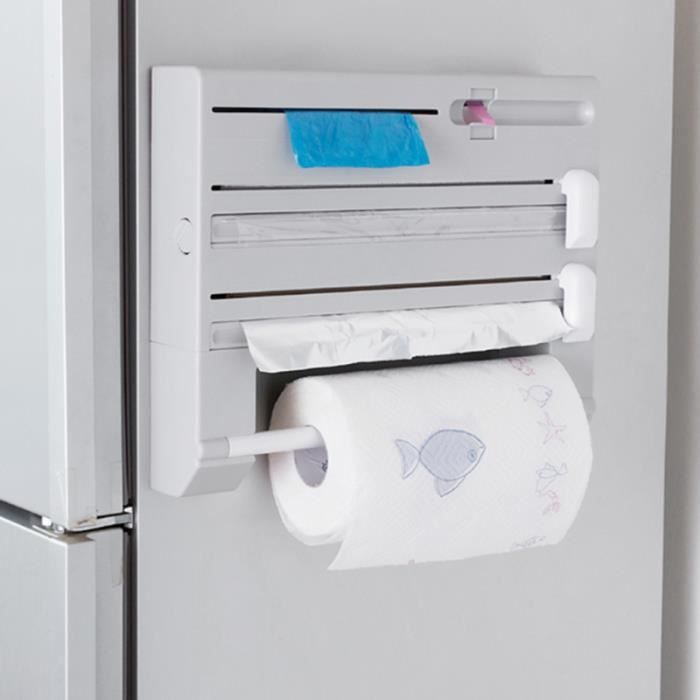 6 en 1 multi-fonction cuisine stockage rack étain feuille en wrapper papier sac à ordures (gris) SUPPORT DE MICRO-ONDES