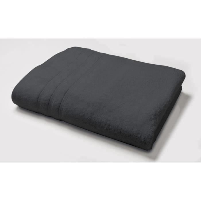 TODAY Drap de bain Gris 100% Coton - 70 x 130 cm TODAY