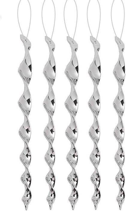 Lot De 6 Spirales Anti-Oiseaux Réfléchissantes Argent – Repousse Oiseaux Jardin Maison, Décoration Efficace