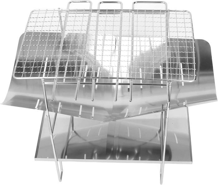 Barbecue à Charbon en acier inoxydable, gril pliant portable