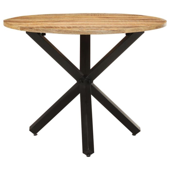 Table à manger - CLOUD - ronde 100x100x75 cm - Bois de manguier brut LL021214