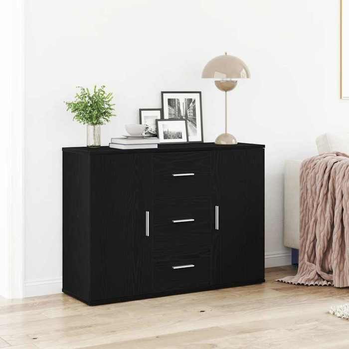 vidaXL Buffet chêne noir 91x29 5x65 cm bois dingénierie 862477