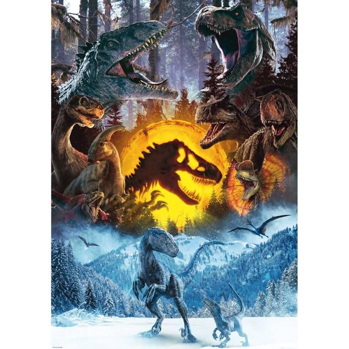 Puzzle - TREFL - Dans le monde de Jurassic Park - 1000 pièces - 68 x 48 cm - Dès 12 ans