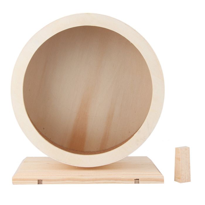 Meilleurs prix pour SURENHAP Roue dexercice du hamster Support de support en bois animalerie jouet