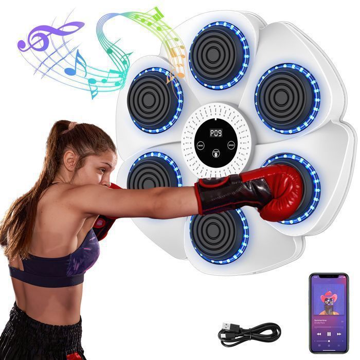 Acheter Machine d'entraînement de boxe musicale intelligente Machine d'entraînement de jeu de boxe Sports à domicile Fitness Agilité Réaction Sac de boxe Cible murale Acheter Machine d'entraînement de boxe musicale intelligente Machine d'entraînement de jeu de boxe Sports à domicile Fitness Agilité Réaction Sac de boxe Cible murale