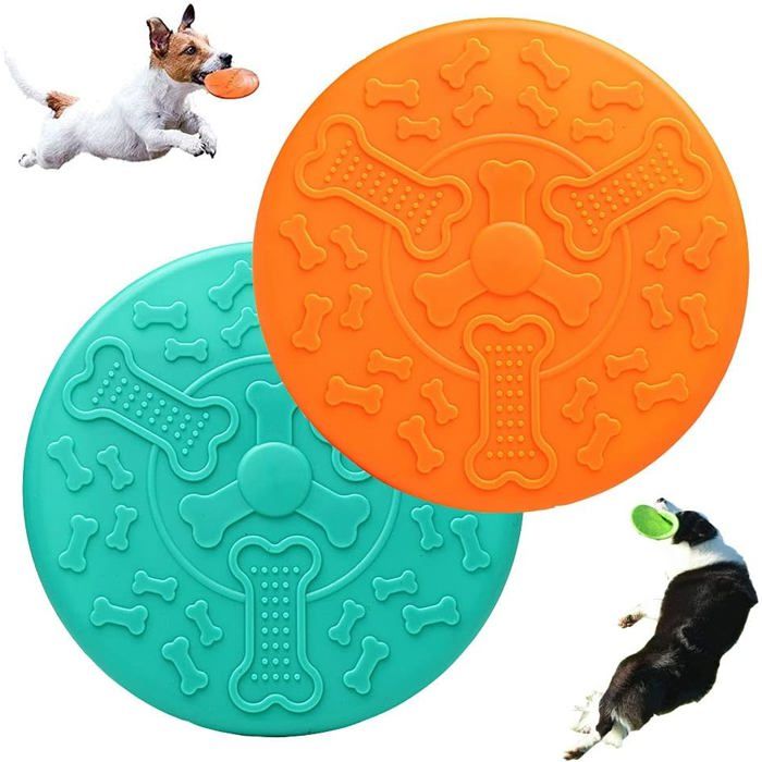 Frisbee jouet pour chien 2 jouets Frisbee pour chien pour les grandes activités de plein air canine formation de chien