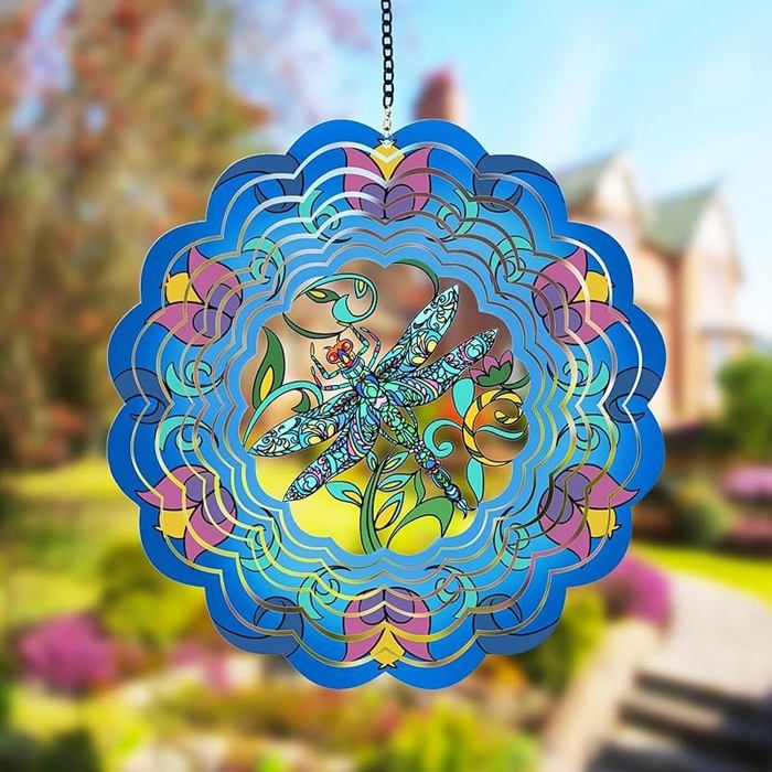 Guyode Carillon à Vent Extérieur 30 Cm - Éolienne Paon Métal 3D Pour Jardin, Terrasse Et Décoration Maison