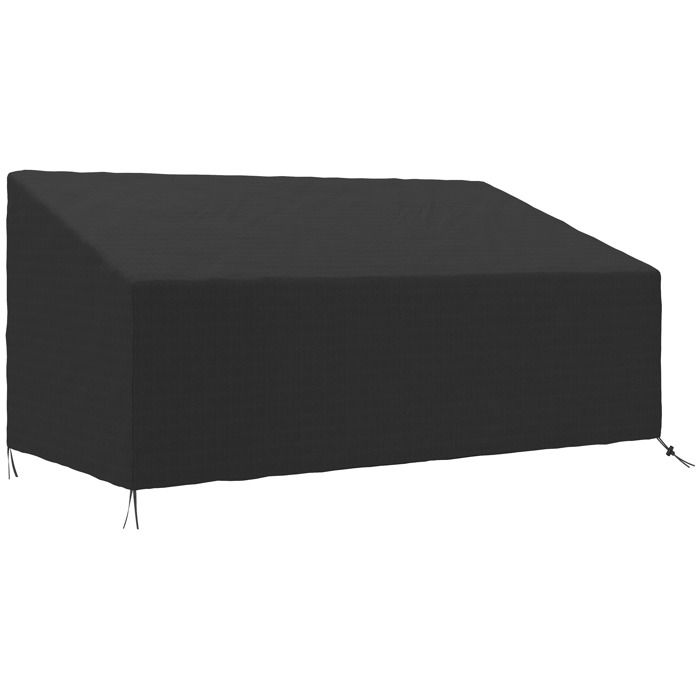 Housse de canapé exterieur imperméable 3 places - Outsunny - 600D tissu oxford - 218 x 111 x 63/101 cm - noir