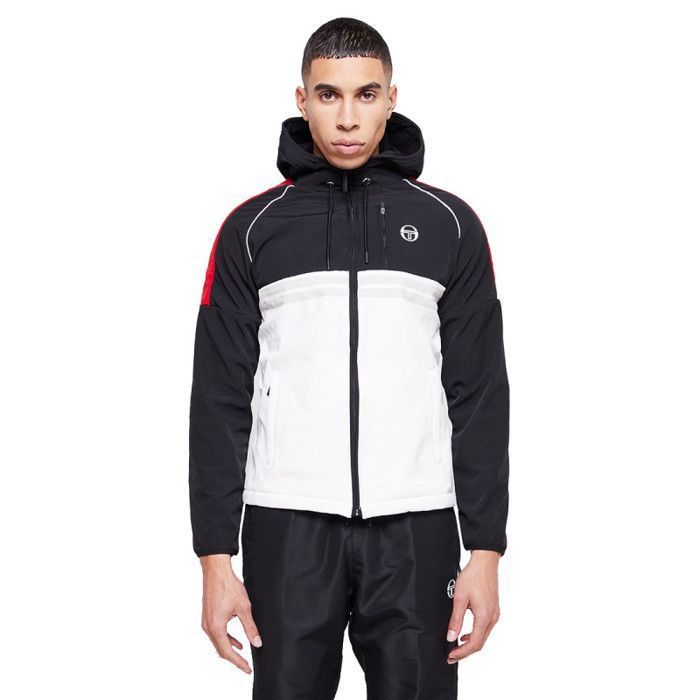 Veste Matelassée Sergio Tacchini Homme – Taille M (38), Blanche, Capuche
