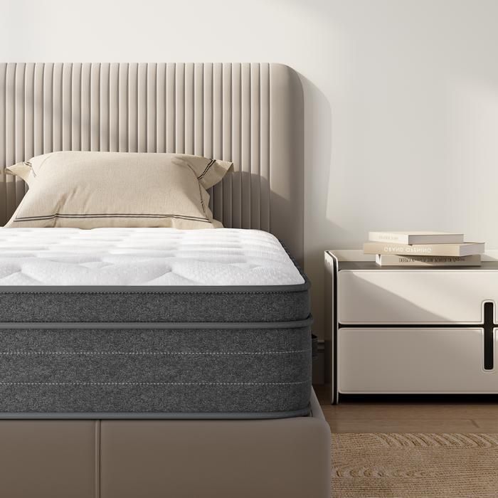 Matelas 160x200 cm en Mousse à Mémoire de Forme Épaisseur 25 cm Fermeté Moyenne 7 Zones Soutien Parfait Confortable et Durable