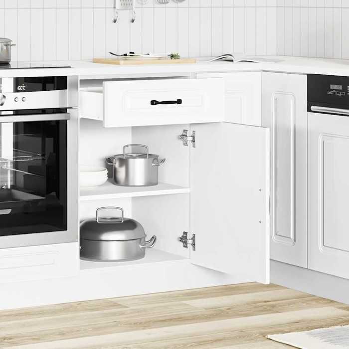 Armoire de cuisine en bois dingénierie - vidaXL - Blanc - 50x46x81.5 cm - Tiroir 50x38.5x16 cm - Capacité 50 kg