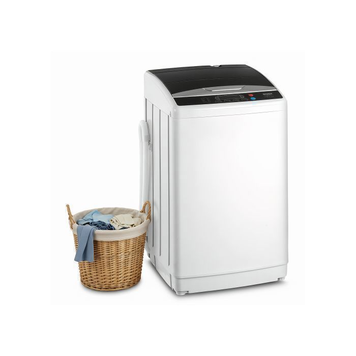 Lave-linge top - ALIGHTUP - 7KG - Eco - Intensif - Rapide Trs Faible conso - Gris clair - Alightup