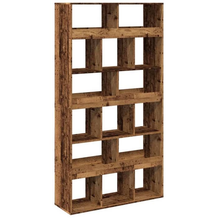 SALE 2026Bibliothèque - Colonne/Meuble Étagère de rangement pour livres - vieux bois 100x33x187 5cm - bois dingénierie 54.4 Kg 74