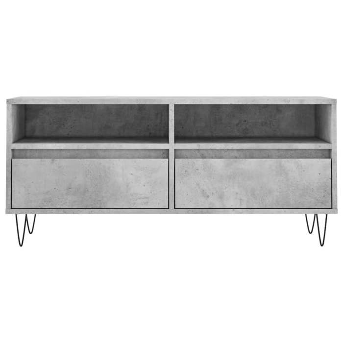 NEUF Armoire TV - Gris - Meuble TV - TABLE TV - gris béton 100x34 5x44 5 cm - bois dingénierie TT4375 NEUF Armoire TV - Gris - Meuble TV - TABLE TV - gris béton 100x34 5x44 5 cm - bois dingénierie TT4375