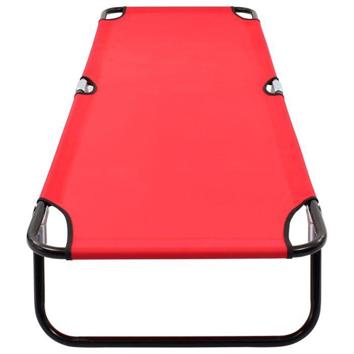 Sale 2026 Chaise longue pliable - BURKE - Transat 1 PLACE - Rouge Acier Cc594