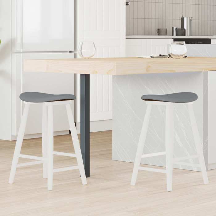 NEW 2026 Chaises à manger lot de 2 Chaises de Cuisine/BUREAU Blanc 46x37x63 cm L876
