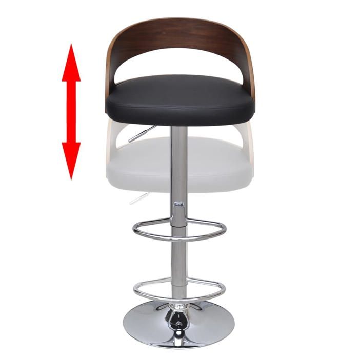 Maison SoldesTabourets de bar Chaise de Détente/fauteuil bar lot de 2 bois courbé - L46.5xP45.5xH101cm Moderne915508