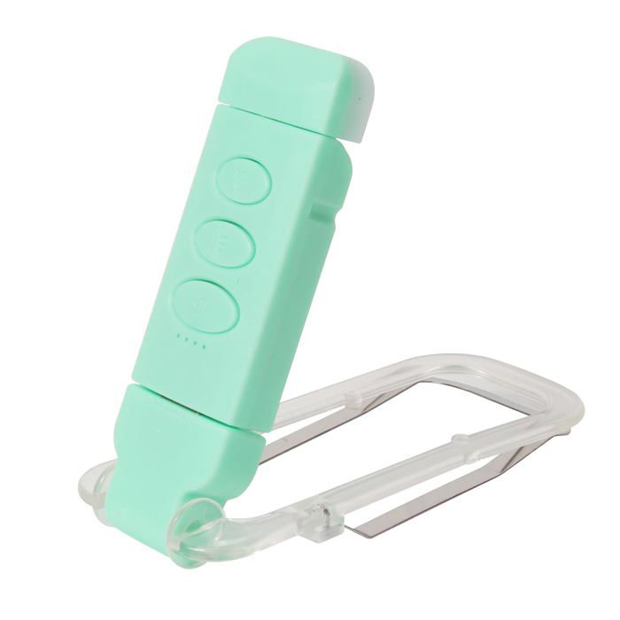 Lampe de lecture à pince rechargeable par USB avec 3 modes de couleur 5 niveaux de luminosité et bras de pince flexible(verte)